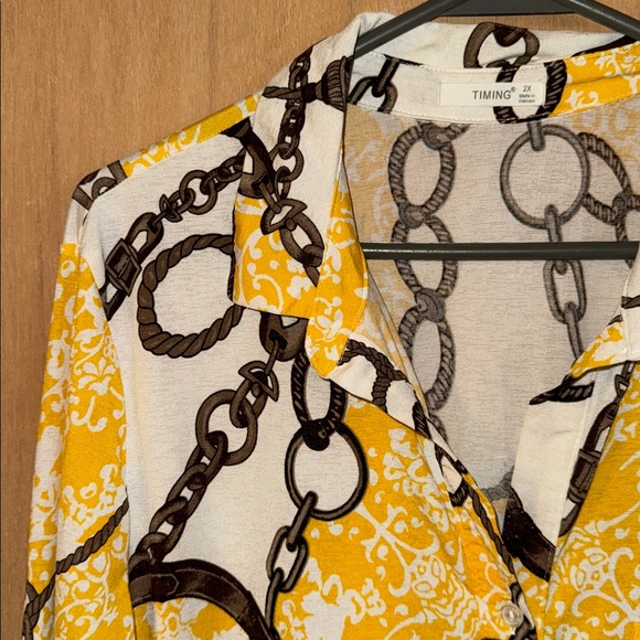 Timing Chain Print Shirt Dress/Tunic - Picture 2 of 4